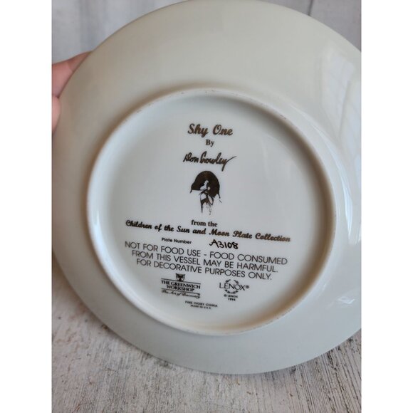 Native American shy one children of sun and moon vintage plate kitchen - Picture 6 of 6